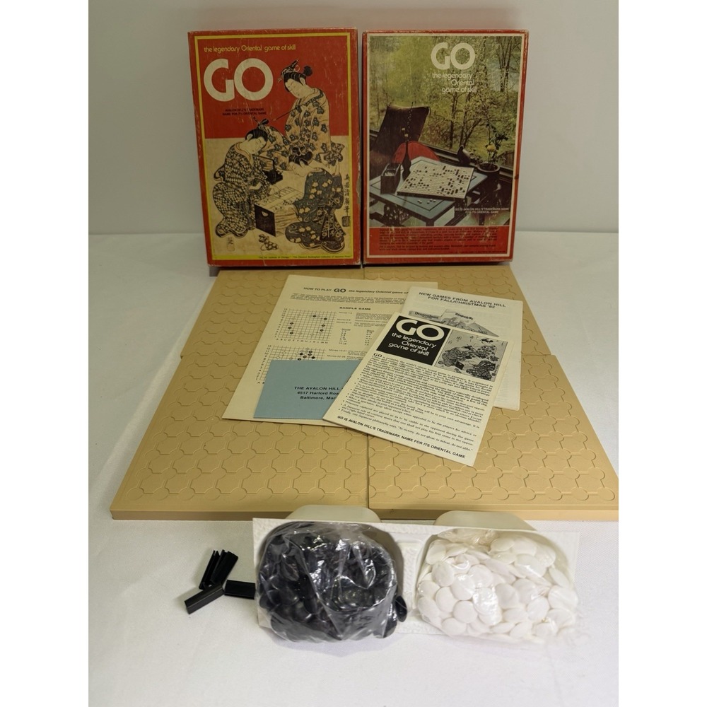 VTG 1977 GO Legendary Oriental Game Of Skill Board Game Avalon Hill - Complete